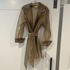 Nina Austin Metallic Sheer overlay